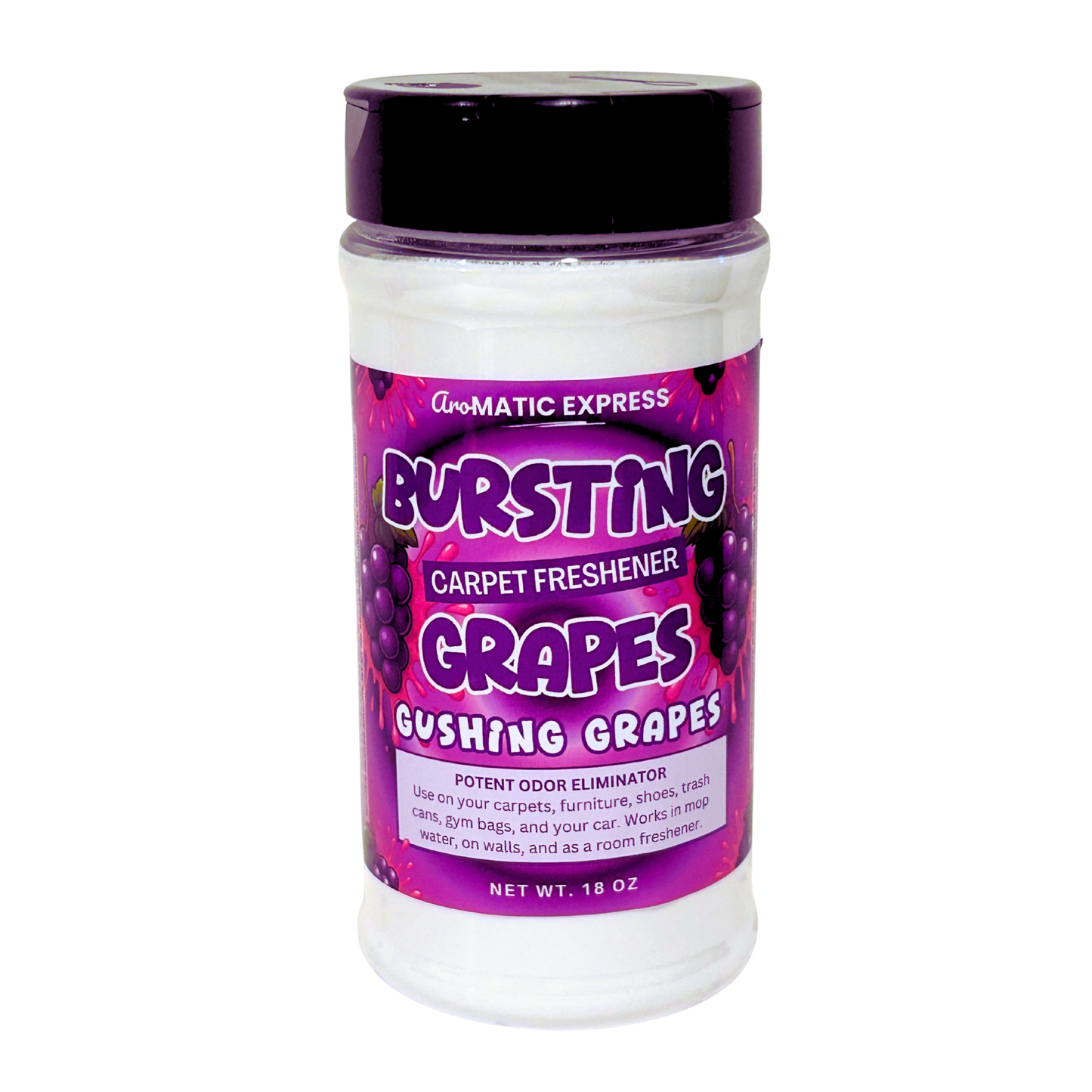 Bursting Grapes Carpet Freshener | 18 oz Sprinkle Jar | Odor Eliminator Powder